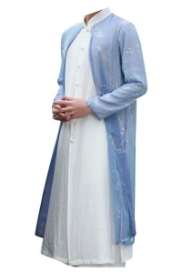 Online order Chinese Tang style linen Hanfu men's Chinese Style Men's suit robe Zen clothes ancient clothes Taoist robe Kungfu SHIRT CREW drama clothes shawl top SKF003 detail view-4